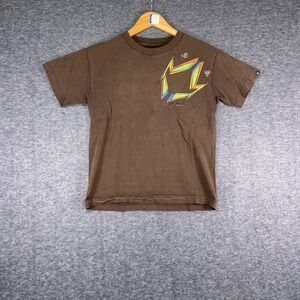 Rusty Graphic T-Shirt Mens Medium Brown Surf Skater Short Sleeve Tee